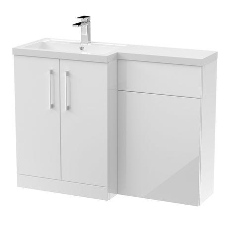 Nuie Arno 1100mm 2 Door Floor Standing Combination Vanity & WC Unit With L-Shaped Basin, photo 21