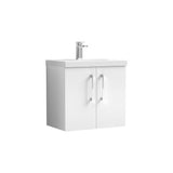 Nuie Arno 2 Door Wall Hung Vanity Unit With Basin – 500mm & 600mm, photo 12