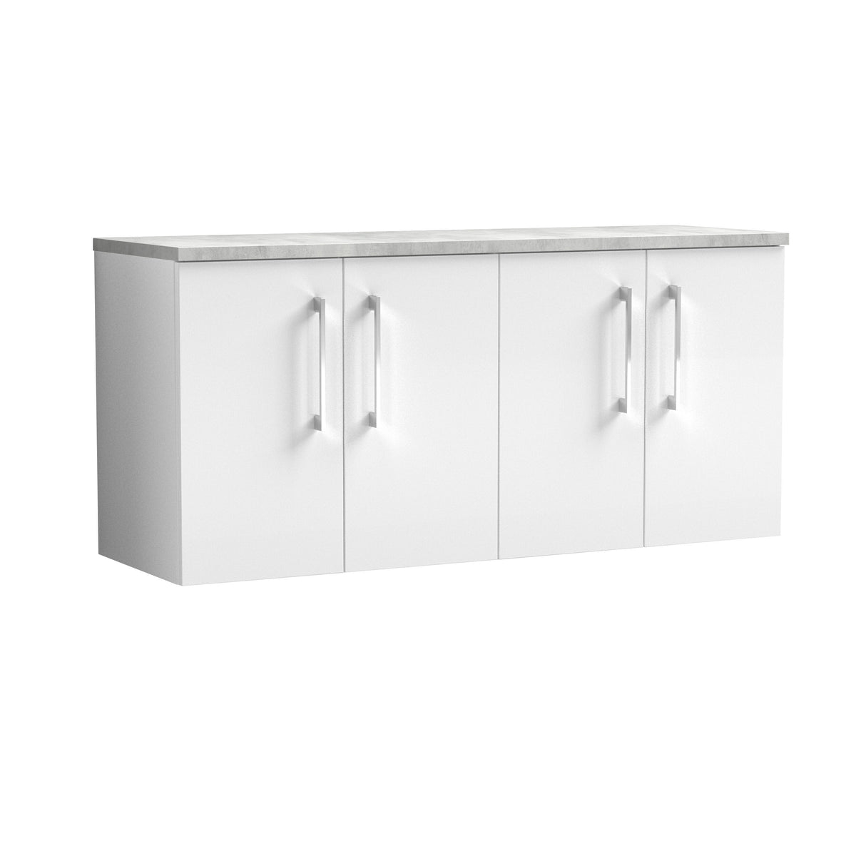 Nuie Arno 1200mm 4 Door Wall Hung Vanity Unit With Worktop, photo 2