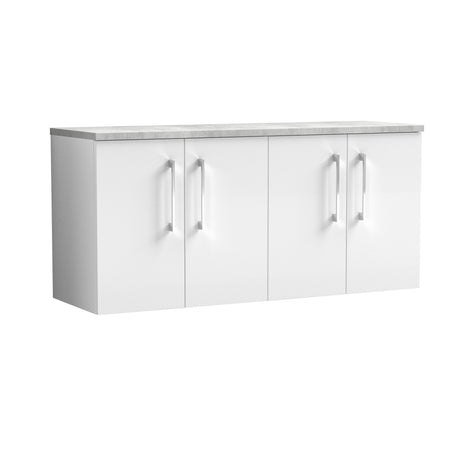 Nuie Arno 1200mm 4 Door Wall Hung Vanity Unit With Worktop, photo 2
