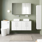 Nuie Arno 1200mm 4 Door Wall Hung Vanity Unit With Worktop