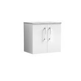 Nuie Arno 600mm 2 Door Wall Hung Vanity Unit With Worktop, photo 2