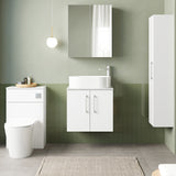 Nuie Arno 600mm 2 Door Wall Hung Vanity Unit With Worktop