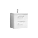 Nuie Arno 2 Drawer Wall Hung Vanity Unit With Basin – 600mm & 800mm, photo 2