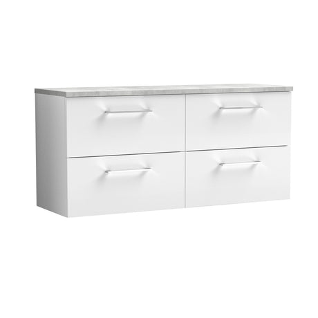 Nuie Arno 1200mm 4 Drawer Wall Hung Vanity Unit With Worktop, photo 2