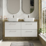 Nuie Arno 1200mm 4 Drawer Wall Hung Vanity Unit With Worktop