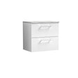 Nuie Arno 2 Drawer Wall Hung Vanity Unit With Worktop – 600mm, 800mm & 1200mm, photo 2