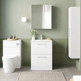 Nuie Arno 2 Drawer Floor Standing Vanity Unit With Basin – 600mm & 800mm