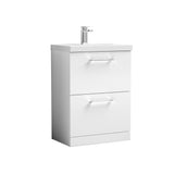 Nuie Arno 2 Drawer Floor Standing Vanity Unit With Basin – 600mm & 800mm, photo 12
