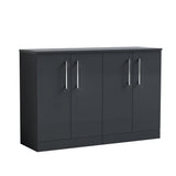 Nuie Arno 1200mm 4 Door Floor Standing Vanity Unit With Worktop, photo 3