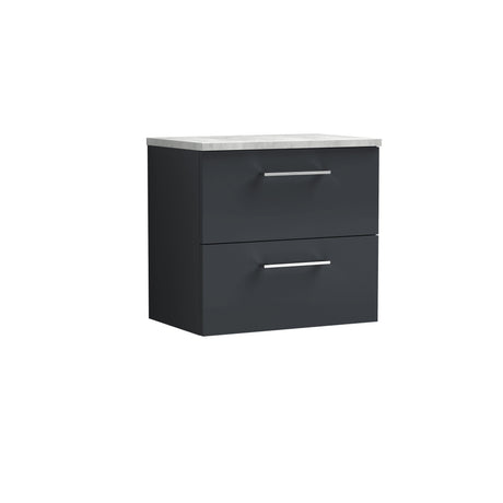 Nuie Arno 2 Drawer Wall Hung Vanity Unit With Worktop – 600mm, 800mm & 1200mm, photo 3