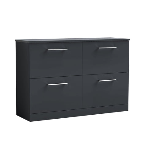 Nuie Arno 1200mm 4 Drawer Floor Standing Vanity Unit With Worktop, photo 3