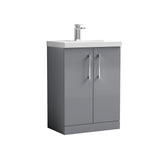 Nuie Arno 2 Door Floor Standing Vanity Unit With Basin – 500mm, 600mm & 800mm, photo 4