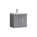 Nuie Arno 2 Door Wall Hung Vanity Unit With Basin – 500mm & 600mm, photo 4
