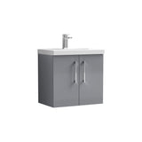 Nuie Arno 2 Door Wall Hung Vanity Unit With Basin – 500mm & 600mm, photo 4