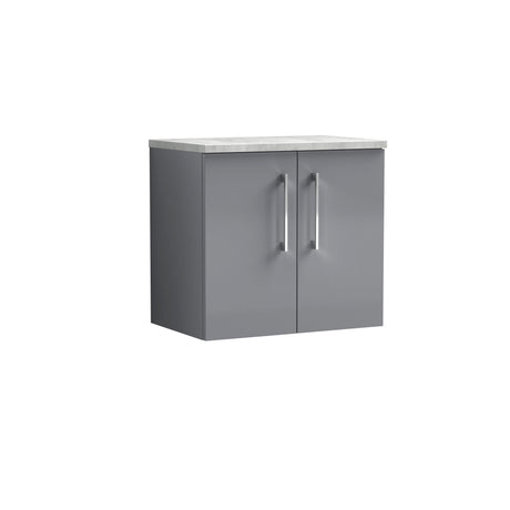 Nuie Arno 600mm 2 Door Wall Hung Vanity Unit With Worktop, photo 4