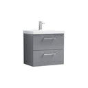 Nuie Arno 2 Drawer Wall Hung Vanity Unit With Basin – 600mm & 800mm, photo 4