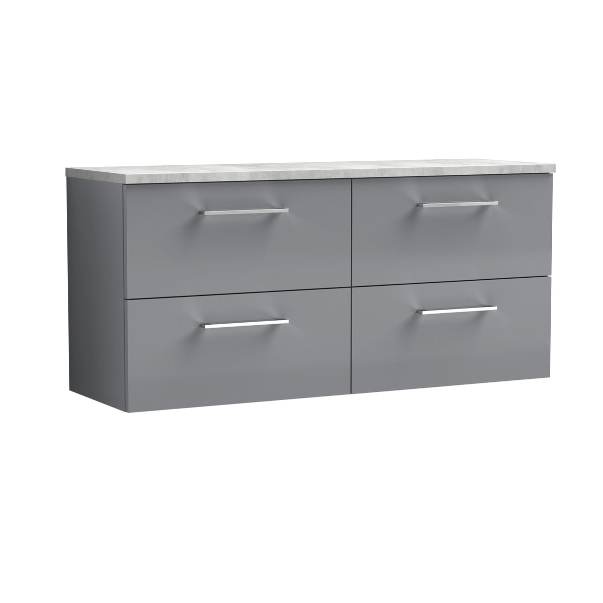 Nuie Arno 1200mm 4 Drawer Wall Hung Vanity Unit With Worktop, photo 4