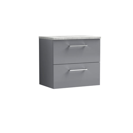 Nuie Arno 2 Drawer Wall Hung Vanity Unit With Worktop – 600mm, 800mm & 1200mm, photo 4