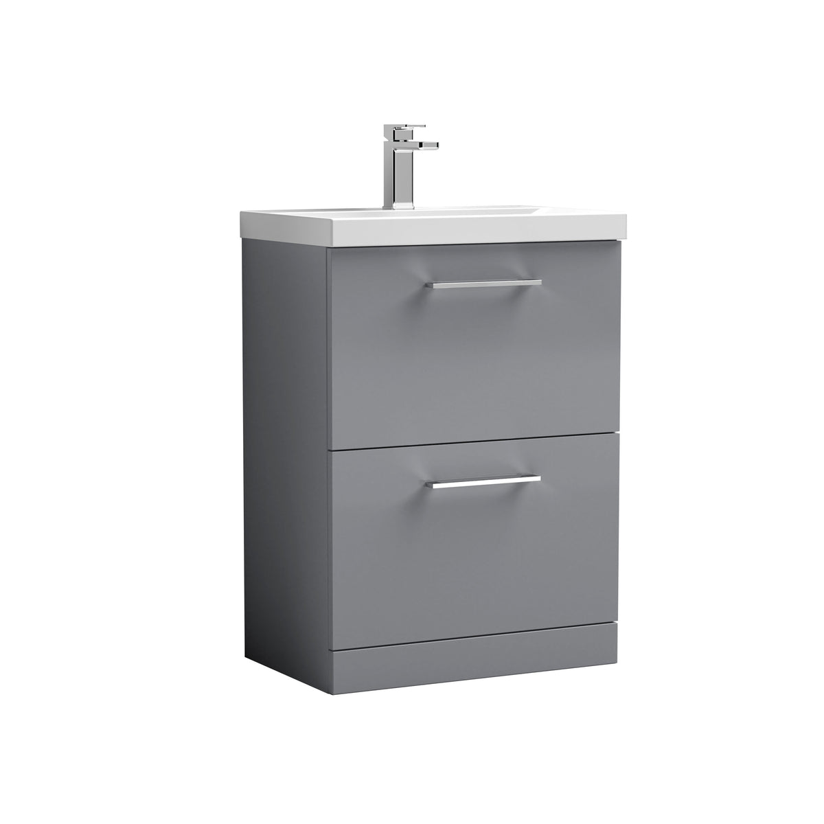 Nuie Arno 2 Drawer Floor Standing Vanity Unit With Basin – 600mm & 800mm, photo 4