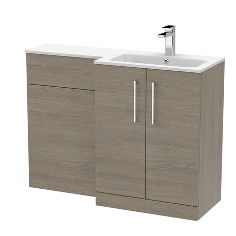 Nuie Arno 1100mm 2 Door Floor Standing Combination Vanity & WC Unit With L-Shaped Basin, photo 14