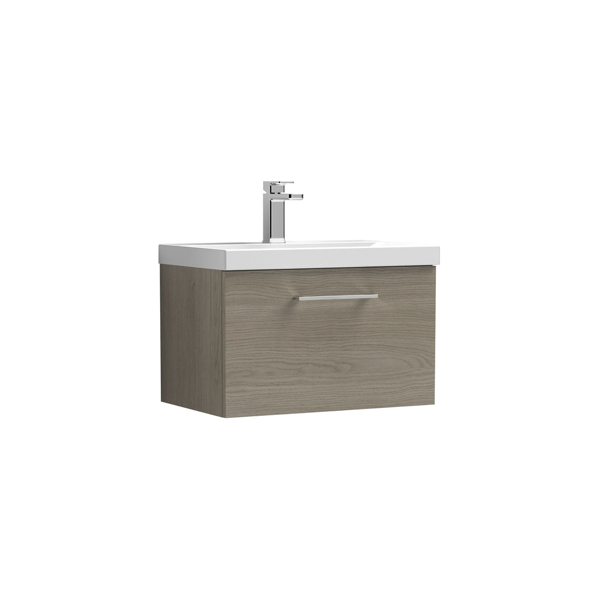 Nuie Arno 1 Drawer Wall Hung Vanity Unit With Basin – 600mm & 800mm, photo 5