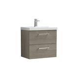 Nuie Arno 2 Drawer Wall Hung Vanity Unit With Basin – 600mm & 800mm, photo 5