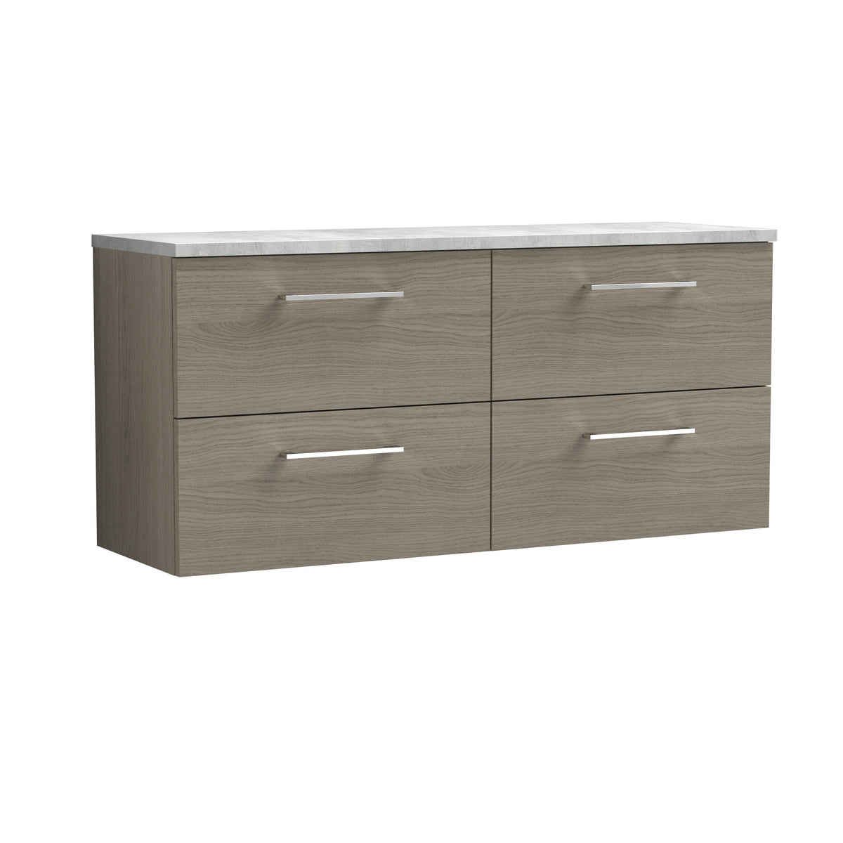 Nuie Arno 1200mm 4 Drawer Wall Hung Vanity Unit With Worktop, photo 5