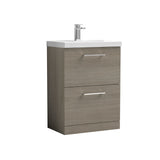 Nuie Arno 2 Drawer Floor Standing Vanity Unit With Basin – 600mm & 800mm, photo 5