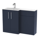 Nuie Arno 1100mm 2 Door Floor Standing Combination Vanity & WC Unit With L-Shaped Basin, photo 6