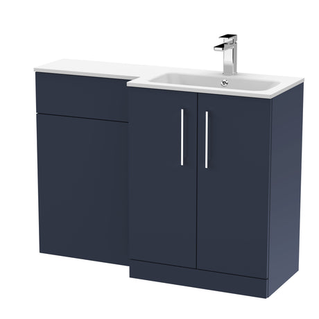 Nuie Arno 1100mm 2 Door Floor Standing Combination Vanity & WC Unit With L-Shaped Basin, photo 15