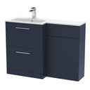 Nuie Arno 1100mm 2 Drawer Floor Standing Combination Vanity & WC Unit With L-Shaped Basin, photo 5