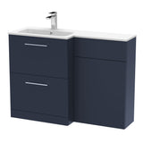 Nuie Arno 1100mm 2 Drawer Floor Standing Combination Vanity & WC Unit With L-Shaped Basin, photo 5