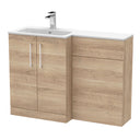 Nuie Arno 1100mm 2 Door Floor Standing Combination Vanity & WC Unit With L-Shaped Basin, photo 7