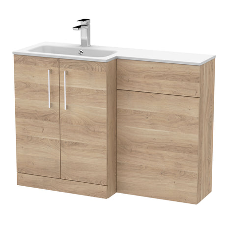 Nuie Arno 1100mm 2 Door Floor Standing Combination Vanity & WC Unit With L-Shaped Basin, photo 7