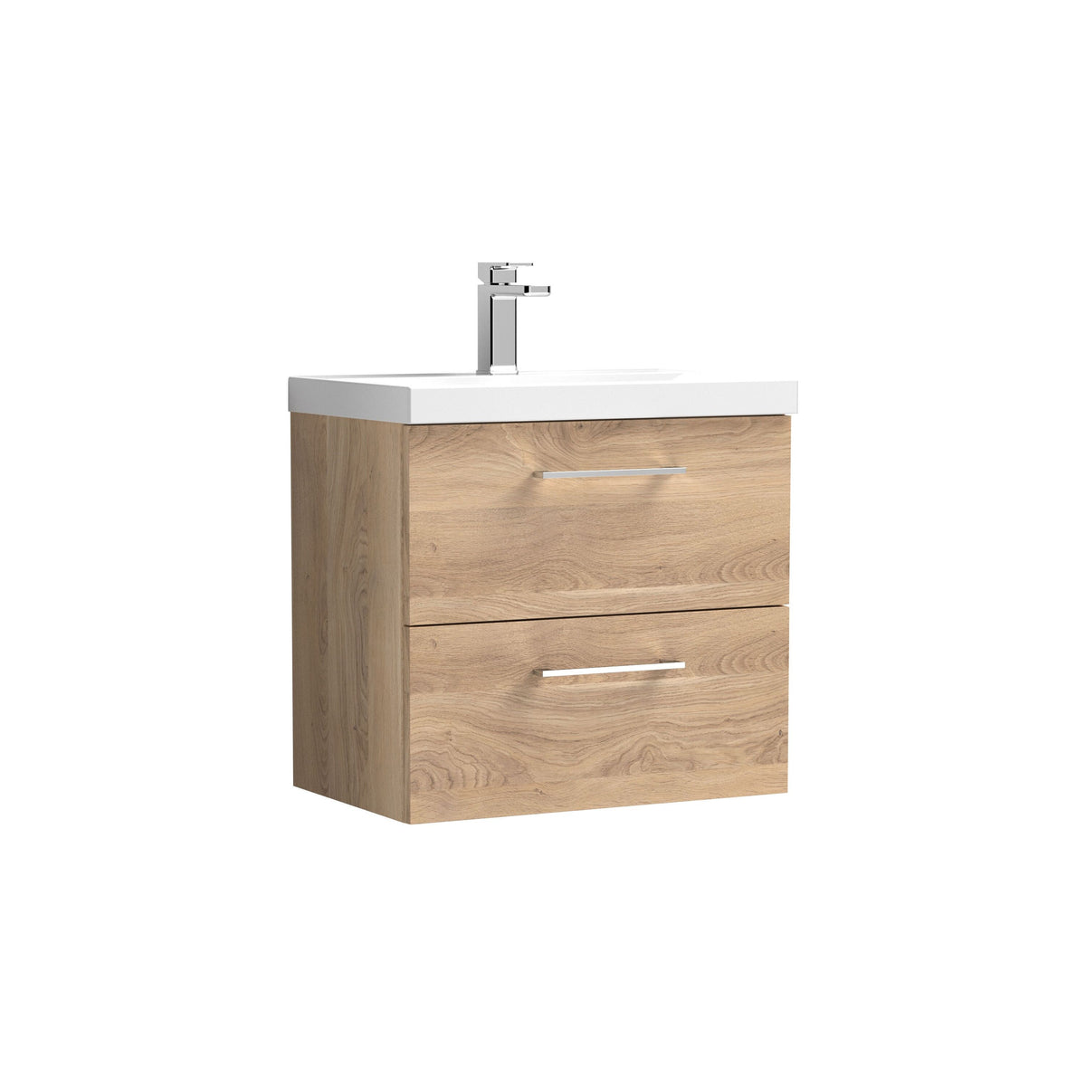 Nuie Arno 2 Drawer Wall Hung Vanity Unit With Basin – 600mm & 800mm, photo 7