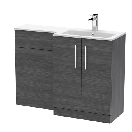Nuie Arno 1100mm 2 Door Floor Standing Combination Vanity & WC Unit With L-Shaped Basin, photo 17