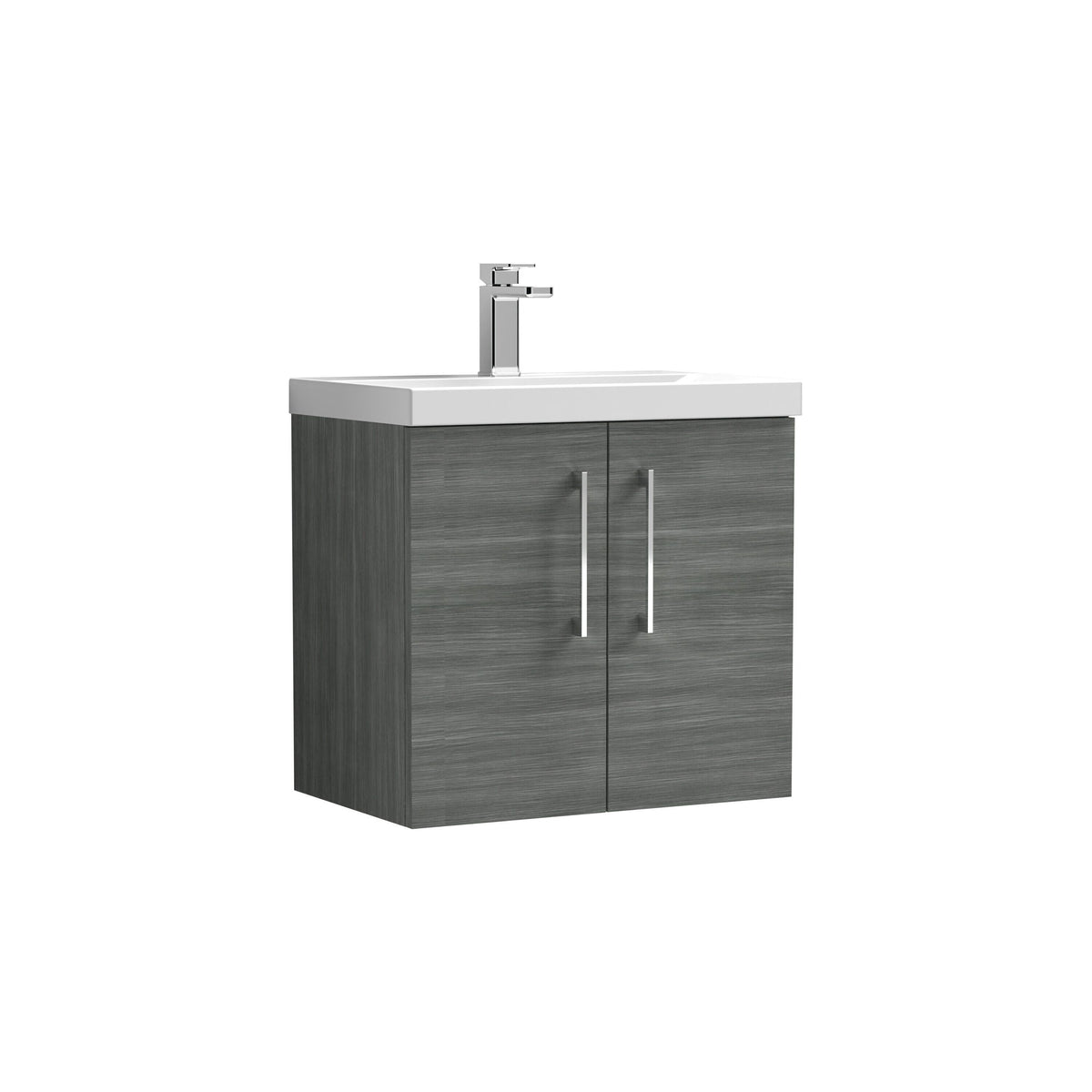 Nuie Arno 2 Door Wall Hung Vanity Unit With Basin – 500mm & 600mm, photo 8