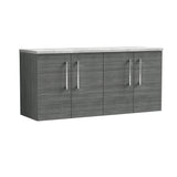 Nuie Arno 1200mm 4 Door Wall Hung Vanity Unit With Worktop, photo 8