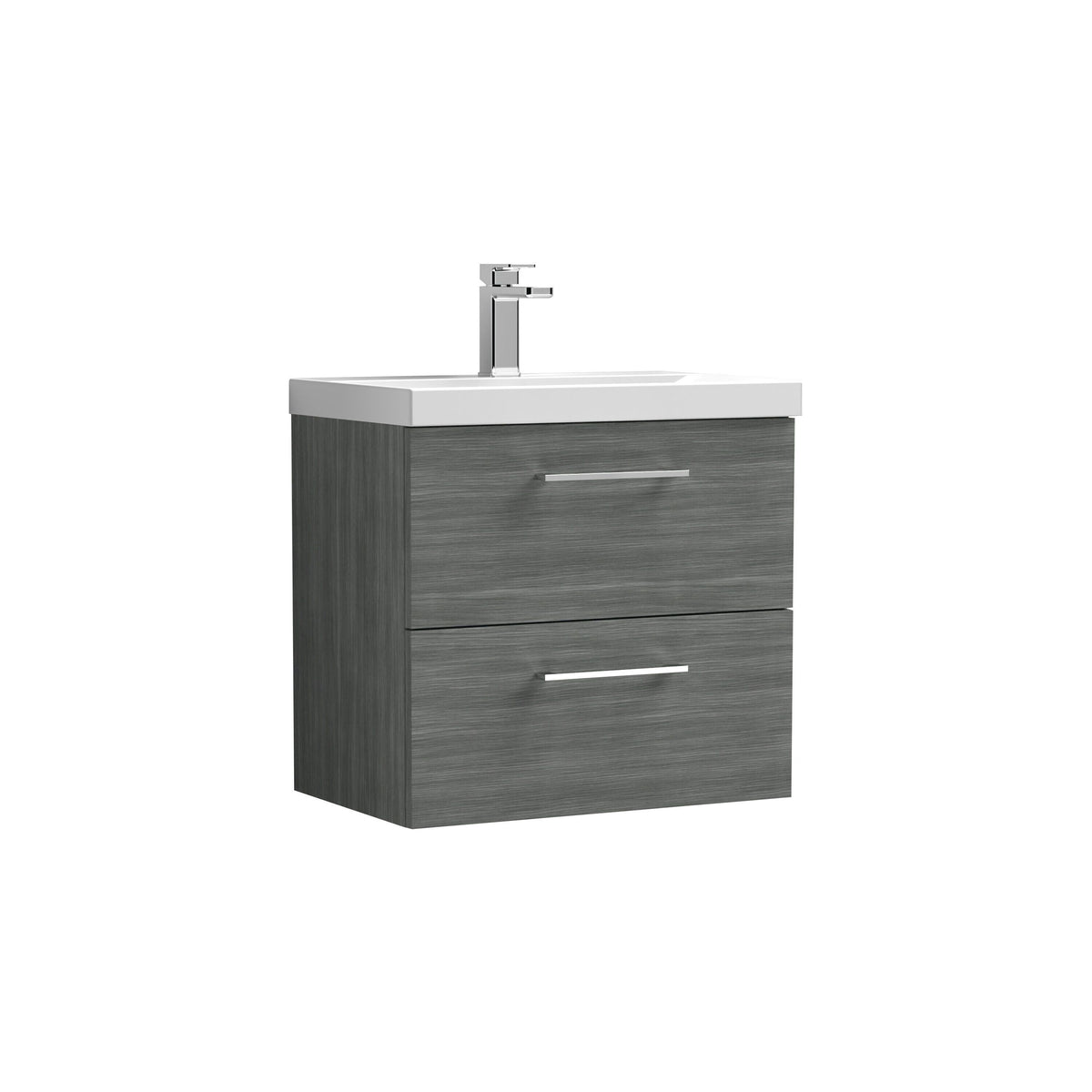 Nuie Arno 2 Drawer Wall Hung Vanity Unit With Basin – 600mm & 800mm, photo 8