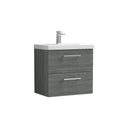 Nuie Arno 2 Drawer Wall Hung Vanity Unit With Basin – 600mm & 800mm, photo 8