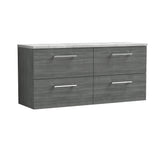 Nuie Arno 1200mm 4 Drawer Wall Hung Vanity Unit With Worktop, photo 8