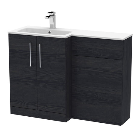 Nuie Arno 1100mm 2 Door Floor Standing Combination Vanity & WC Unit With L-Shaped Basin, photo 9