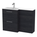 Nuie Arno 1100mm 2 Drawer Floor Standing Combination Vanity & WC Unit With L-Shaped Basin, photo 8