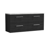 Nuie Arno 1200mm 4 Drawer Wall Hung Vanity Unit With Worktop, photo 9