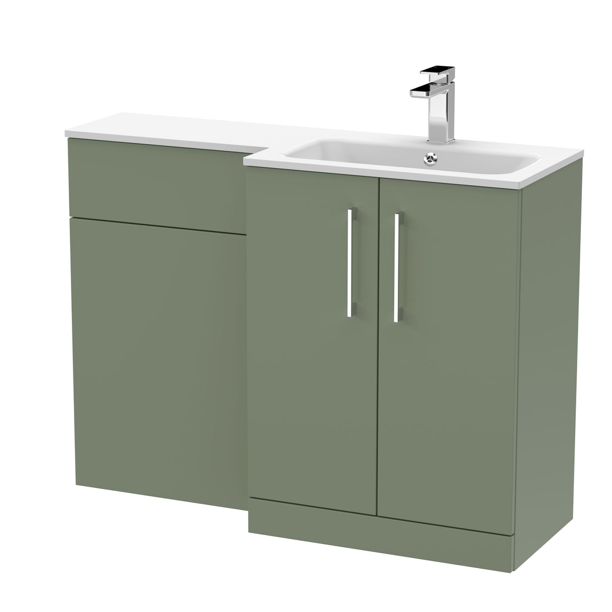 Nuie Arno 1100mm 2 Door Floor Standing Combination Vanity & WC Unit With L-Shaped Basin, photo 19