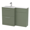 Nuie Arno 1100mm 2 Drawer Floor Standing Combination Vanity & WC Unit With L-Shaped Basin, photo 9