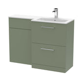 Nuie Arno 1100mm 2 Drawer Floor Standing Combination Vanity & WC Unit With L-Shaped Basin, photo 18