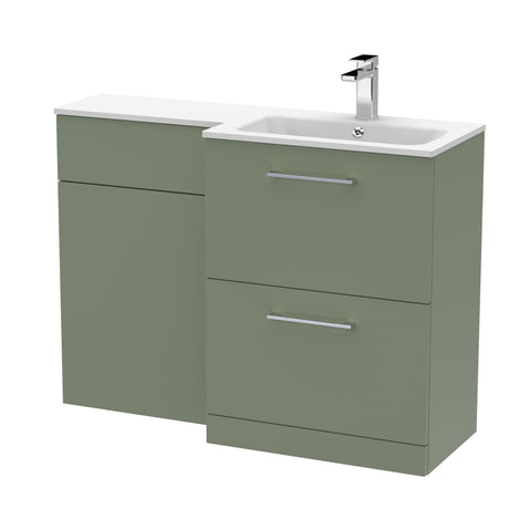 Nuie Arno 1100mm 2 Drawer Floor Standing Combination Vanity & WC Unit With L-Shaped Basin, photo 18
