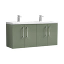 Nuie Arno 1200mm 4 Door Wall Hung Twin Vanity Unit With Basin, photo 10